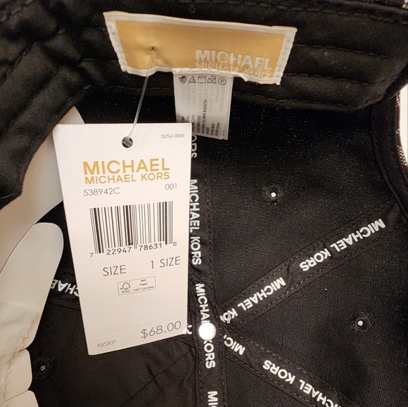 Michael Kors Black and Silver Glitzy Baseball  Cap - Picture 6 of 6